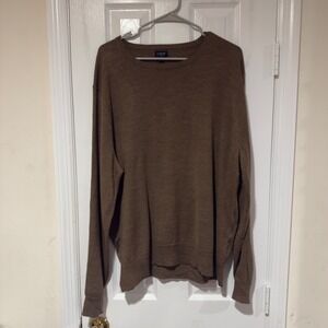 J.Crew Merino‎ Wool Blend Crewneck Sweater Brown XXL Classic Fit